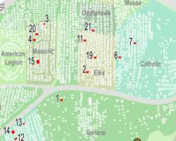 The cemetery has divided into numerous sections that are American Legion, catholic, Serbian, Russian Orthodox, and more The cemetery has divided into numerous sections that are American Legion, catholic, Serbian, Russian Orthodox, and more.